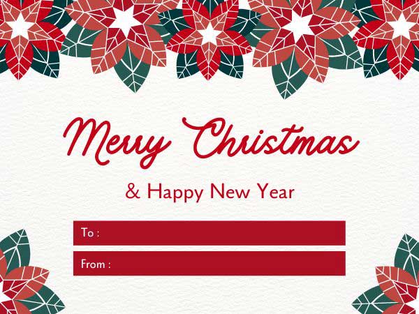 Merry Christmas & Happy New Year Wishing Card