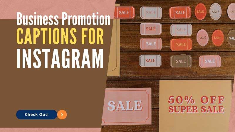 Business Promotion Captions for Instagram