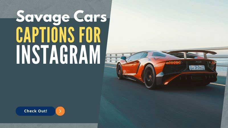 Savage Cars Captions for Instagram