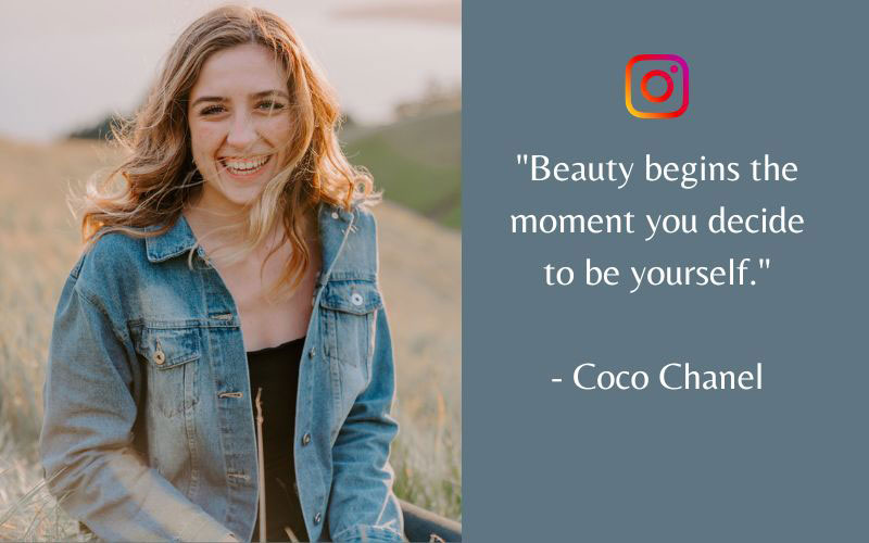 Girl in Positive Vibe Captions for Instagram